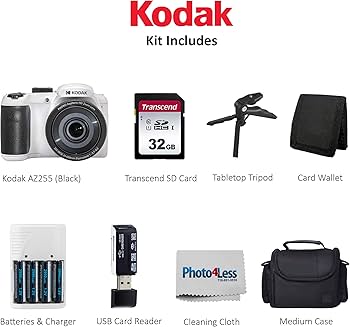 Amazon.com : Kodak PIXPRO AZ255 Digital Camera (White) + Point